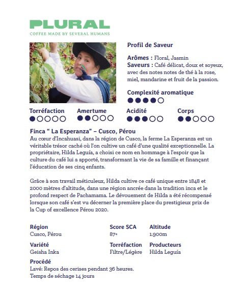 Pérou - Geisha Inka - 150g