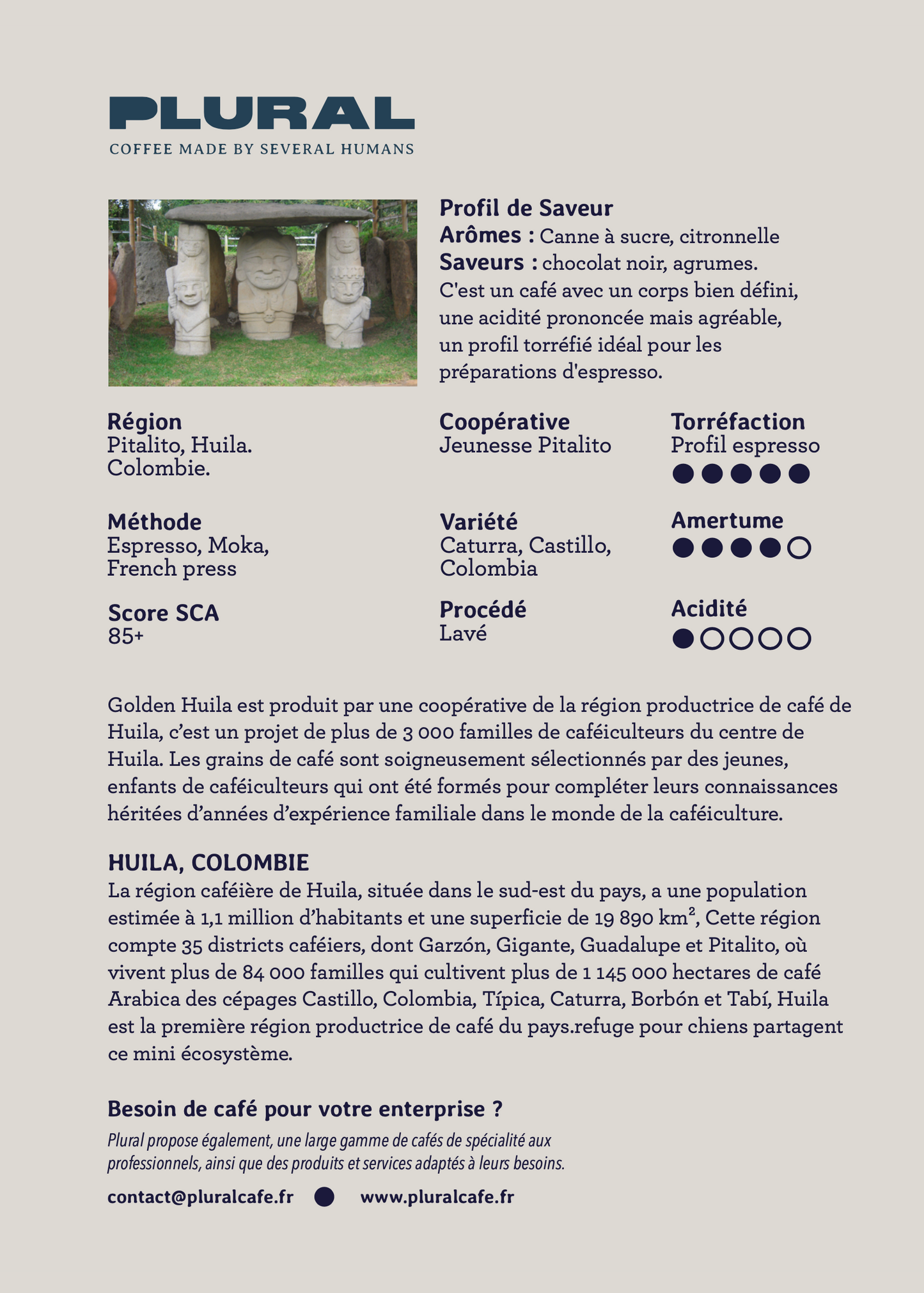 Colombie- Golden Huila - Espresso